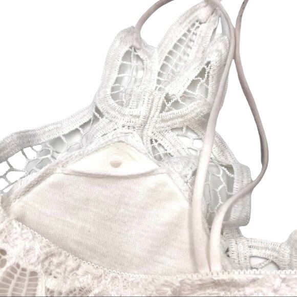 NWOT - WHITE BRALETTE unbranded Boho-inspired bralette white - Picture 5 of 13
